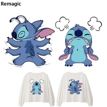 20 шт мультфильм Стич меме Смешные железные на теплопередачи нашивки Одежда DIY полоса пара Семья аппликация на футболку на заказ стикер