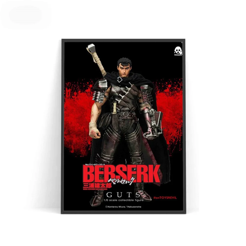 Постер Berserk Япония аниме плакаты и принты Холст Картина Настенная картина для гостиной домашний декор - Цвет: F