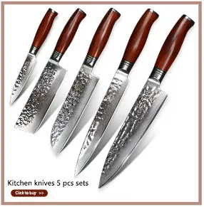 YARENH 5 шт. кухонные ножи Набор Дамасская сталь Подарочная коробка профессиональный нож шеф-повара комплекты лучшие кухонные ножи