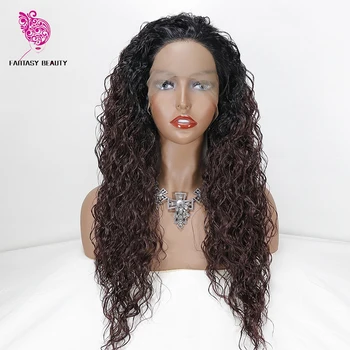 

Fantasy Beauty Ombre Brown Lace Front Wigs 24" Long Hair Wig for Black Women Queen Drag Heat Resistant Synthetic Wig Daily Wear