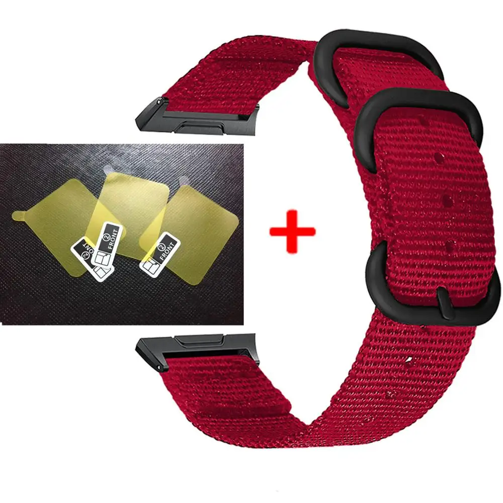 2 в 1 сменная Защитная пленка для экрана для Fitbit Ionic ремешок для часов нейлоновый ремешок для Fitbit Ionic ремешок аксессуары для часов - Цвет: Color3