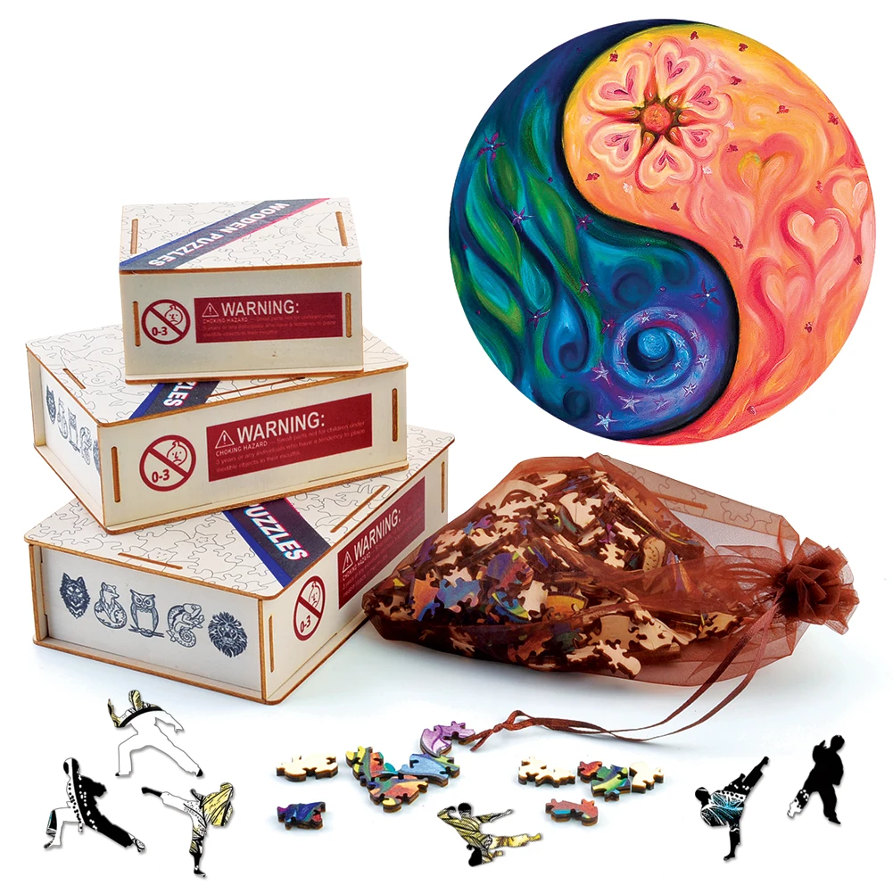 Рисунок 6 - Деревянный Пазл «сделай сам» Инь-Янь тайчи