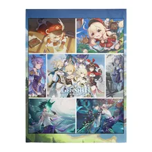 Genshin – couverture polaire à carreaux en peluche douce, couvre lit d'hiver pour enfants et adultes, garde au chaud, couette de canapé 