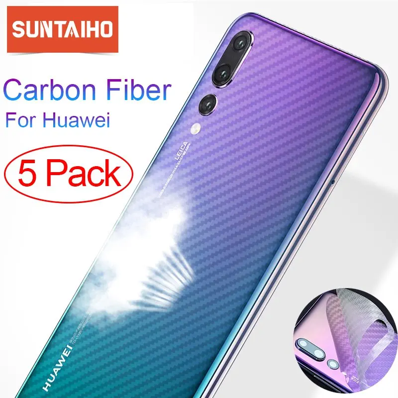 

Carbon Fiber Sticker Protective Film for Huawei P30 P20 Pro Soft Back Cover Screen Protector for Huawei nova3i Honor10 Y9 2019