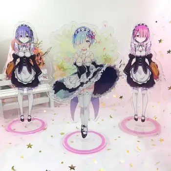 

1 Pc new Creative Anime Christmas Life in a different world from zero Acrylic Stand Model Toys rem lahm Action Figure toy