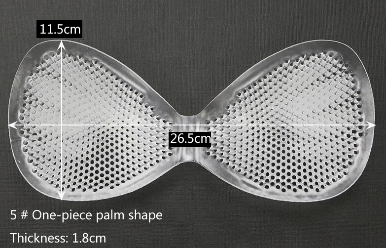 Толстая дышащая силиконовая подкладка для нижнего белья, для бикини, купальник, спортивный костюм, водонепроницаемый, невидимые подушечки для груди, A0478F - Цвет: NO.5