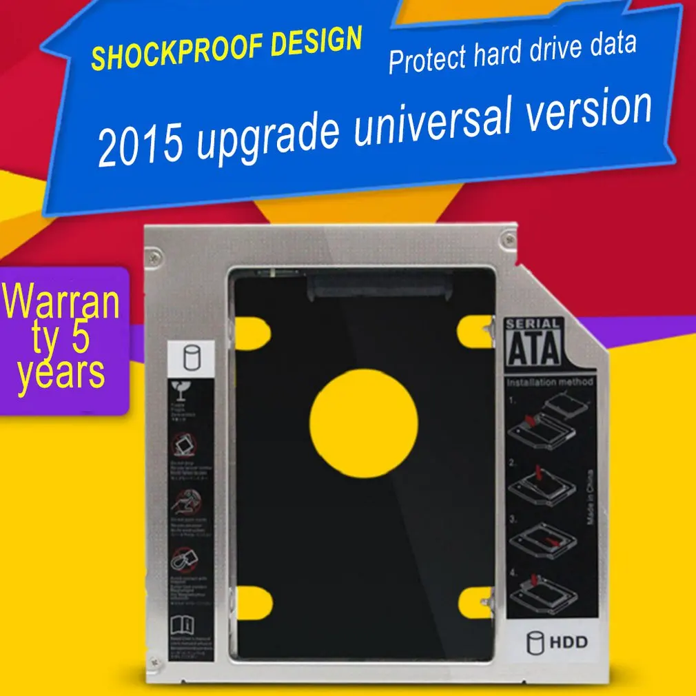 SATA для SATA 3 2 HDD жесткий диск 12,7 мм Универсальный Caddy CD/DVD-ROM Оптический отсек оптический привод кронштейн