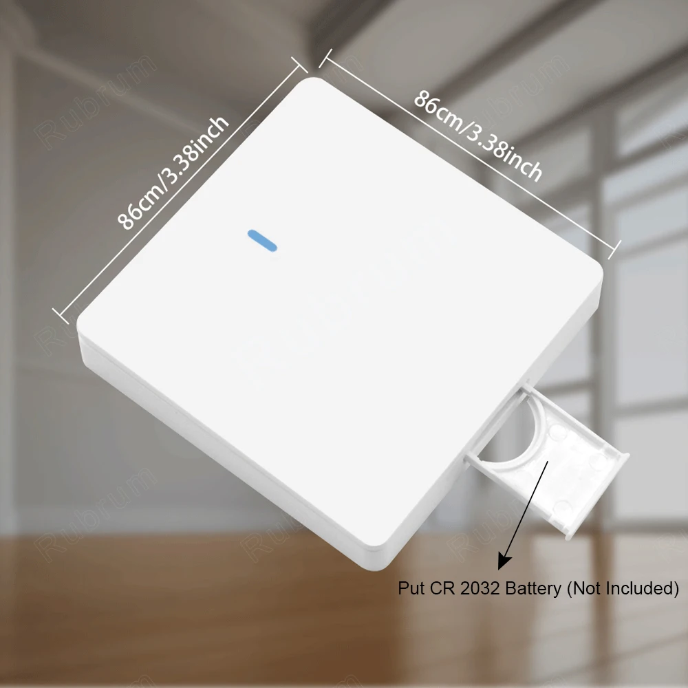 Rubrum Wall Switch 433Mhz Wireless RF 86 Wall Panel Transmitter Switch and AC 110V 220V Relay Receiver For Home Light LED Lamp