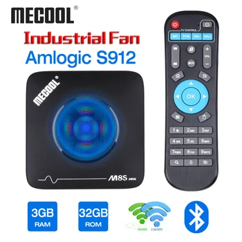 

Mecool 3GB 32GB Android TV Box Smart TVbox Amlogic S912 2.4G 5G Wifi Bluetooth Fan Set Top Box 4K Streaming M8S Max Media Player