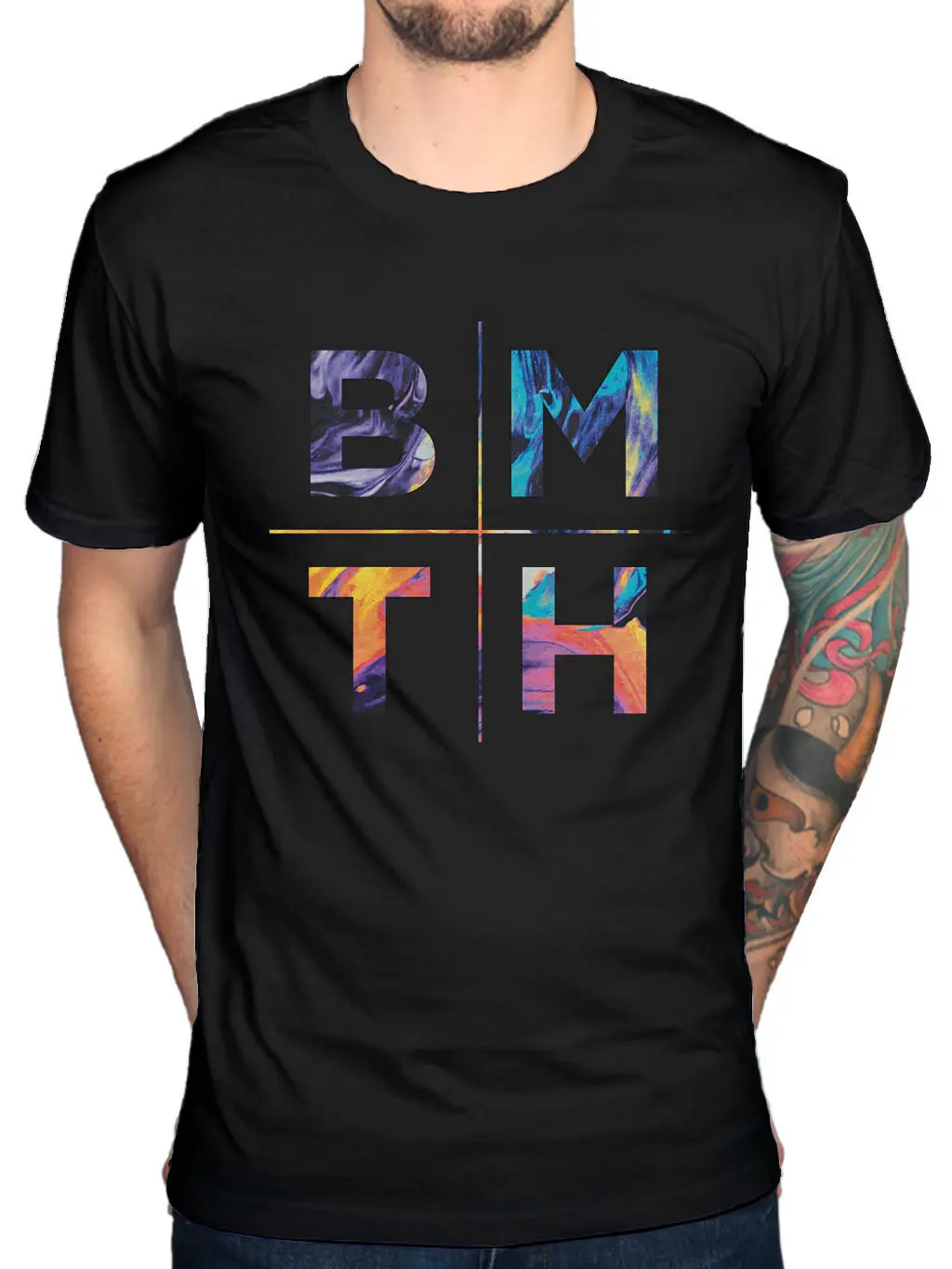 Официальный Bring Me The Horizon colors футболка Sempiternal Suicide сезон Blessin мужской хип хоп