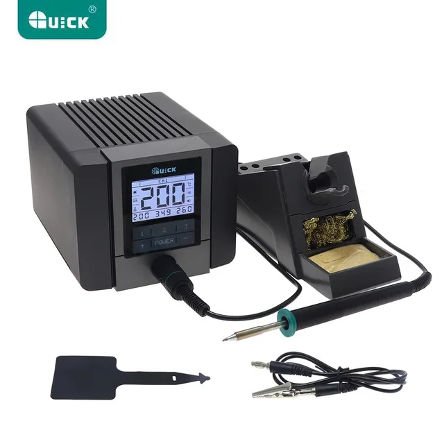 QUICK TS1200A Быстрая TS1200A Бессвинцовая быстрая паяльная станция светодиодный дисплей ремонт материнской платы телефона сенсорная цифровая паяльная станция 110 В/220 В - Цвет: QUICK TS1200A