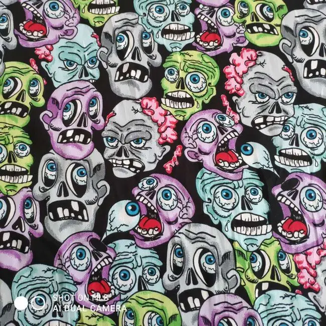 140*100 см мультфильм террор череп Skullcandy хлопчатобумажная ткань детские Diy ручной