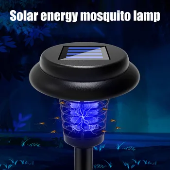 

Solar Mosquito Killer LED Lamp Pest Bug Insect Zapper Light Solar Power LED Waterproof Easy Installation for Garden Lawn
