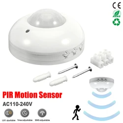1-4 Pcs Security Human Body Motion 110-240V Inductor Infrared PIR Motion Sensor Light Switch Occupancy Modes Indoor Lighting D30