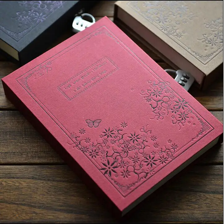 A5 замок для дневника книга канцелярский блокнот, 9,25x6,89 дюйма, 144 листов, TPN056