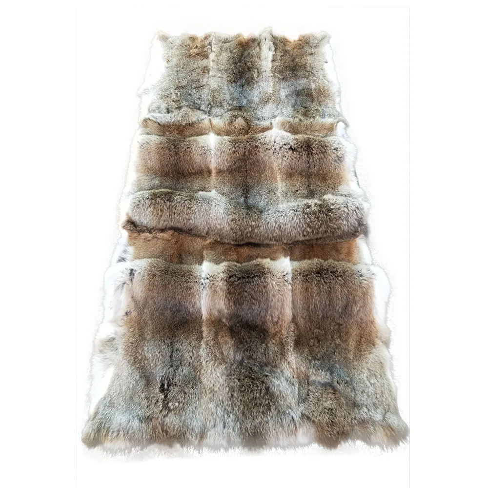 100 Real Rabbit Fur Rug / Dyed Rabbit Fur Plate For Garments Fur
