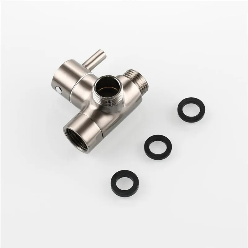 Diverter Valve Shower Head Diverter Valve T Adapter Valve Shower Head Adapter 3 Way Brass Shower Arm Adapter G1/2&rsquo;&rsquo; Shower Diverter Valve for Handheld Head and Fixed Head