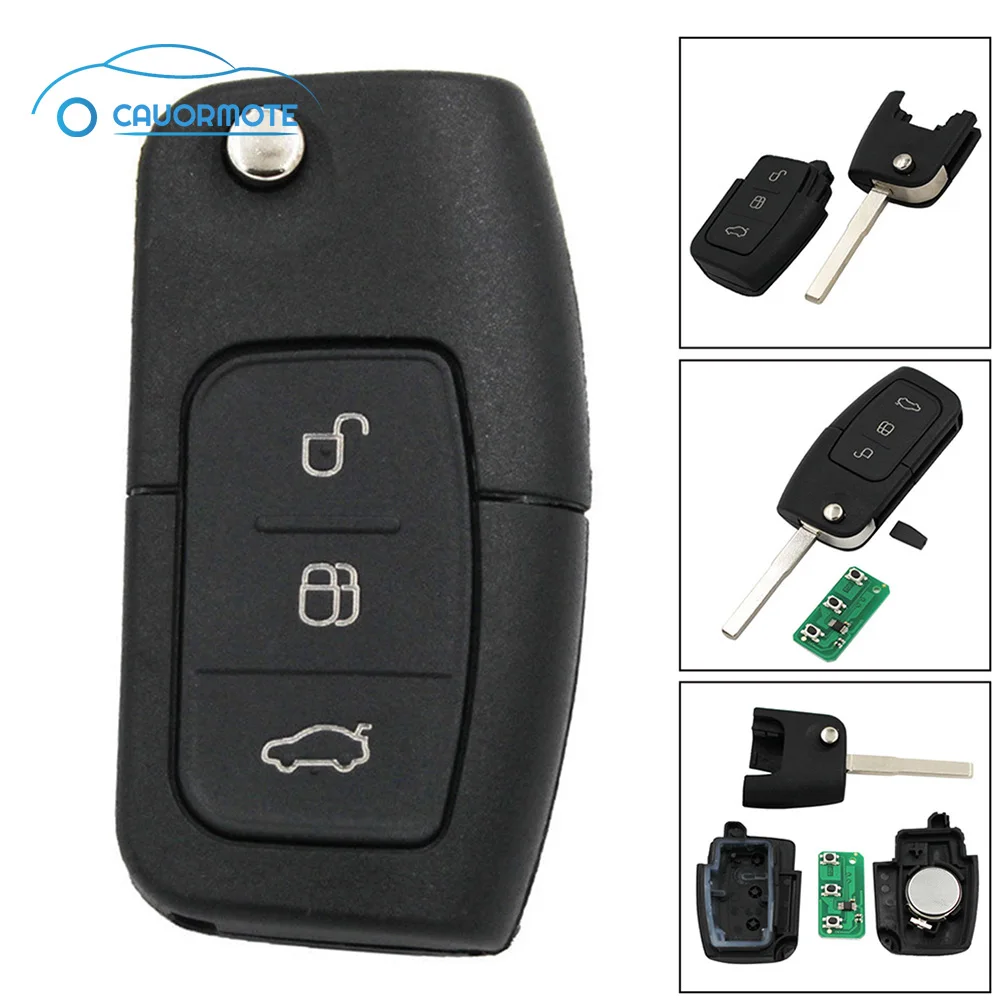3 кнопки 433 МГц складной дистанционный ключ для Ford Focus Fiesta Mondeo S Max C Galaxy 2009 2010 4D63 чип
