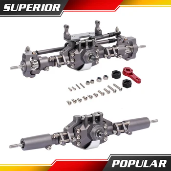 

Aluminum CNC Full Alloy Front and Rear Portal Axle for 1/10 RC Crawler Car Axial SCX10 II 90046 90047 RC Upgrade Parts