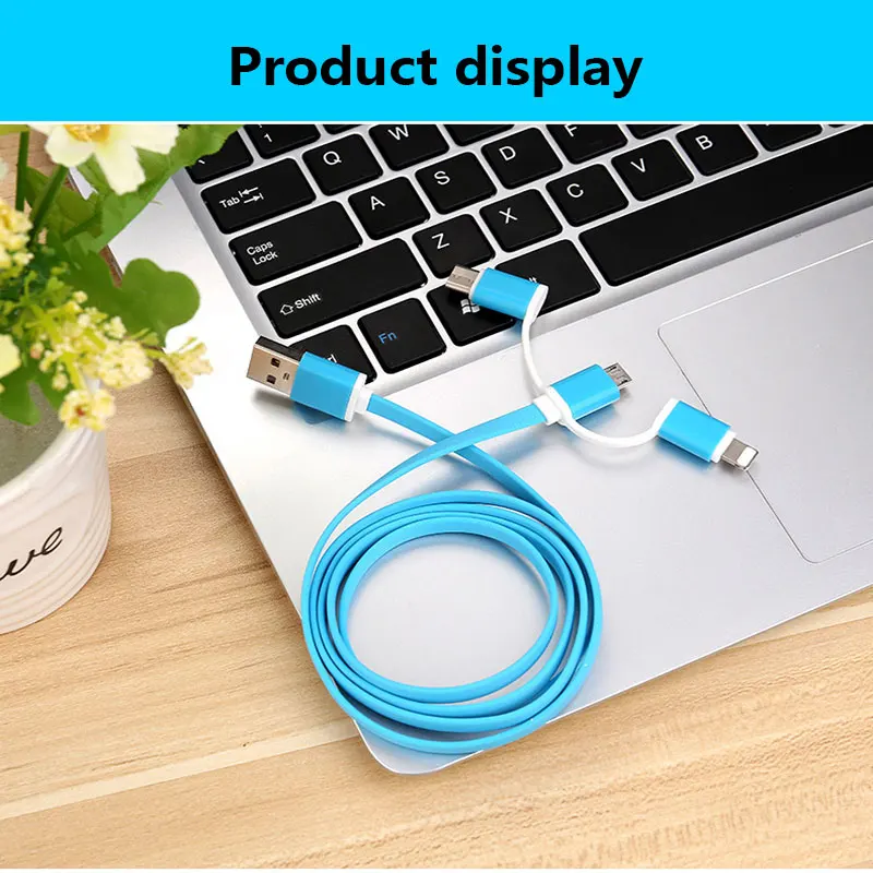 Usb-кабель три в одном Быстрая зарядка 1 метр линия передачи данных подходит для Xiaomi Mi9 Mi8 huawei Ipx Xs OPPO VIVO зарядное оборудование