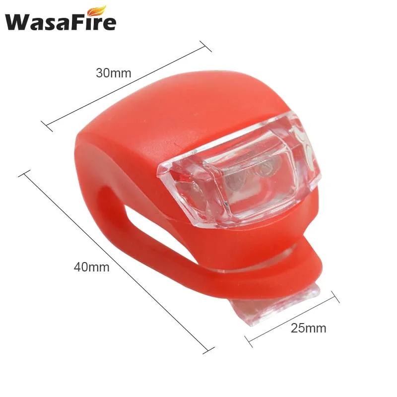 WasaFire, силиконовый велосипедный передний светильник, велосипедный фонарь, задний светильник s, водонепроницаемый велосипедный светильник, мини велосипедные лампы с батареей