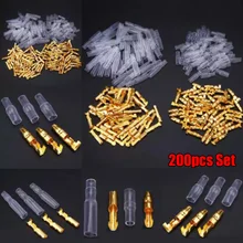 200pcs,bullet Type Insulated Electrical Connector,Female And Male Wire Connector,cold Press Pluggable,brass,car Accessories