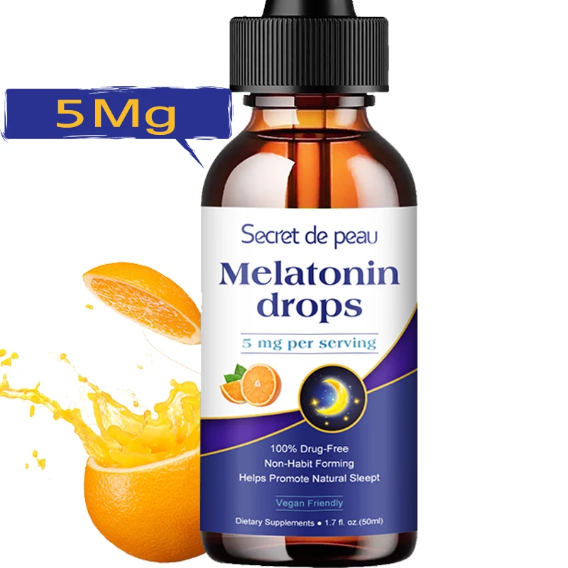 Капли SDP 50 мл мелатонина 5 мг капли для взрослых помогают глубокому СНУ в ночное