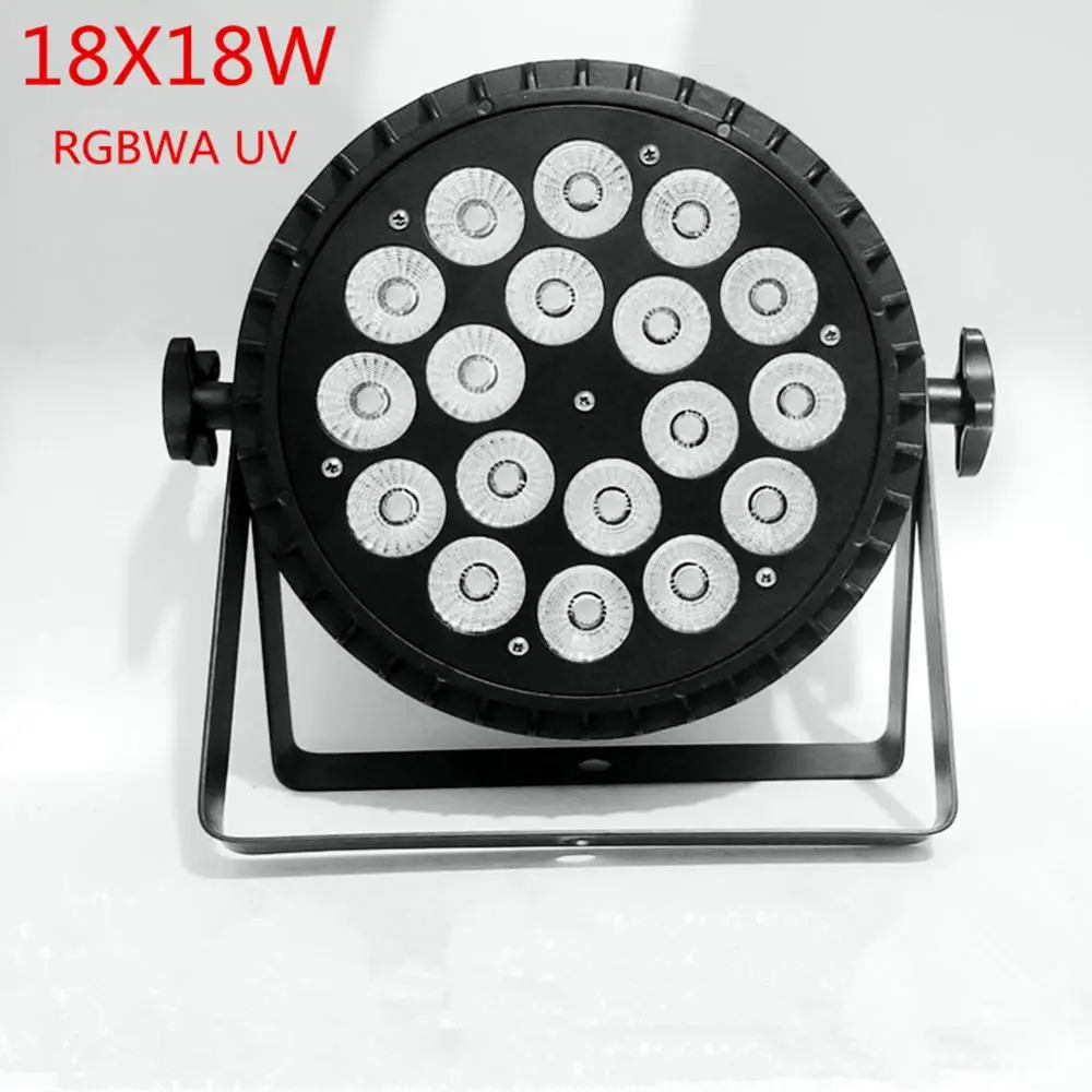 18x18 Вт RGBWA UV 6в1 светодиодный светильник, светодиодный плоский par-прожектор 18x18 Вт светильник ing для вечерние лампы KTV Disco DJ