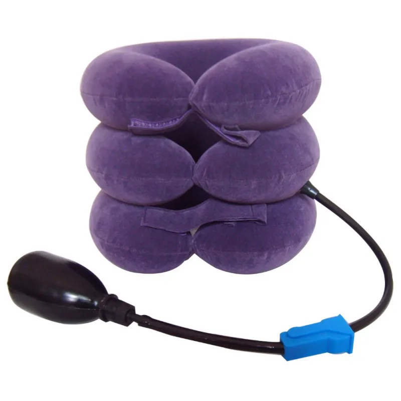 

Inflatable Air Compressor Neck Cervical Traction Collar Therapy Massage Pillow Pain Relief Travel Car Cover Pillow