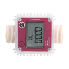 

K24 10-120L/Min LCD Digital Display Diesel Oil Fuel Turbine Flow Meter Tester Gauge for Chemicals Liquid Water Measuring Tools