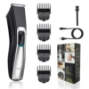 HTC Hair Clipper For Men Beard Trimmer Electric Cordless Hair Trimmer for Men Hair Cutting Machine USB Rechargeable IPX7 Waterp