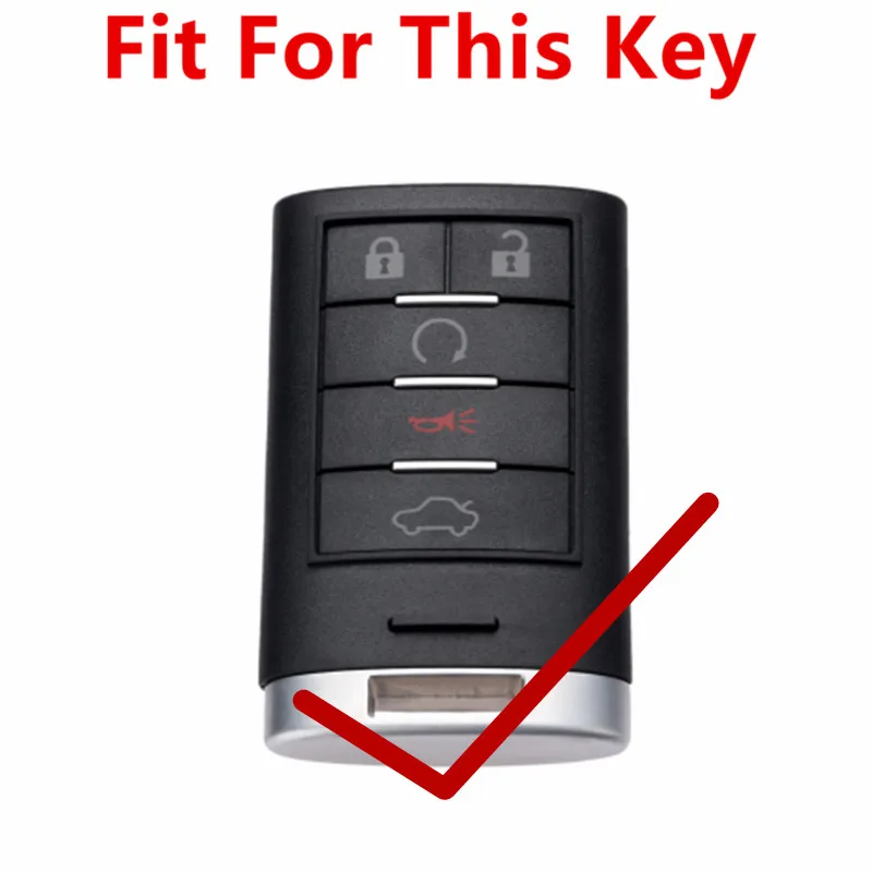 XIEAILI натуральная кожа 5 Кнопка Smart Key защитный чехол для Cadillac ATS/SRX/STS/CTS/DTS S423