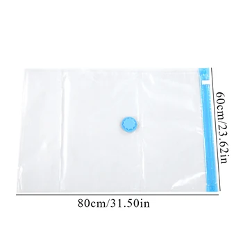 

6PCS Vacuum Compressed Storage Bag Home Organizer Transparent Border Foldable Seal Travel Saving Space Package Bags