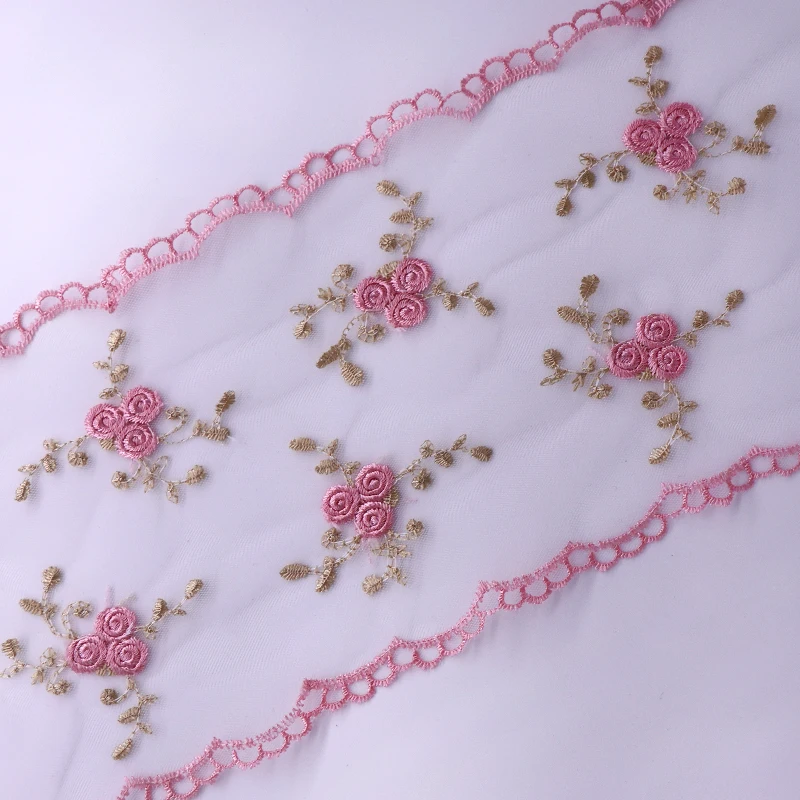 Organza Flower Wedding Embroidered Diy Handmade Patchwork lace ribbon lace fabric lace sewing accessories lace sewing supplies 91CM 13CM H014