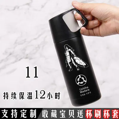 OUSSIRRO NARUTO Thermos Uzumaki Naruto With Cover Hatake Kakashi Thermos Uchiha Itachi Mugs Cup Gift - Цвет: K