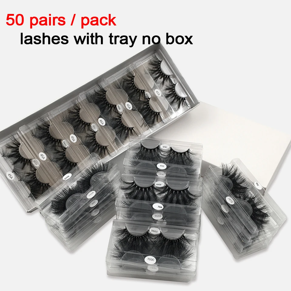 25mm Lashes 50 Pairs 3d Mink Lashes Wholesale Lots Bulk 100% Real Mink Eyelashes Dramatic Long False Eyelashes with tray no box 25mm Lashes 50 Pairs 3d Mink Lashes Wholesale Lots Bulk 100% Real Mink Eyelashes Dramatic Long False Eyelashes with tray no box