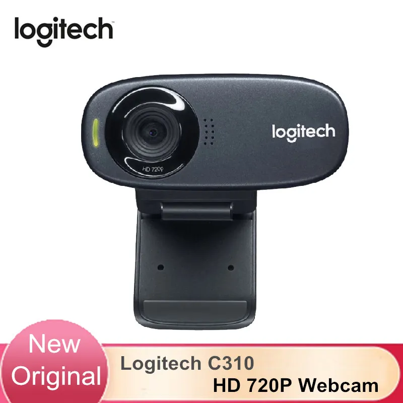 100% Original Logitech C310 Webcam Webcast camera Gaming Built-in Microphone HD 720P with 5MP Photos Auto Focus | Компьютеры и офис