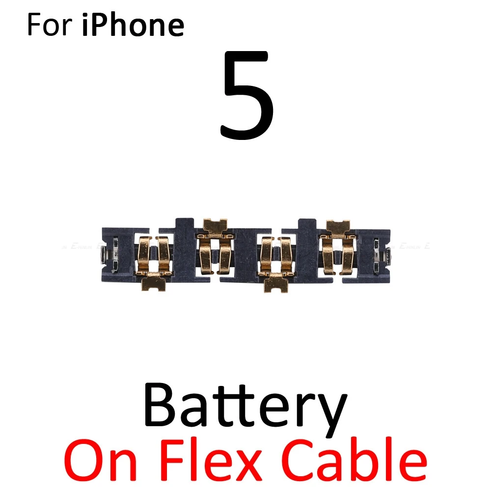 2 шт. разъем для аккумулятора внутренний разъем панели для iPhone 5 5S SE 5C 6 6S Plus держатель батареи Клип на гибкий кабель материнской платы