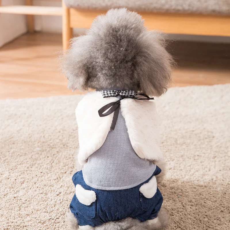 Hipidog хлопковый коврик четыре ноги искусственный мех зимняя одежда для собаки маленькие собаки