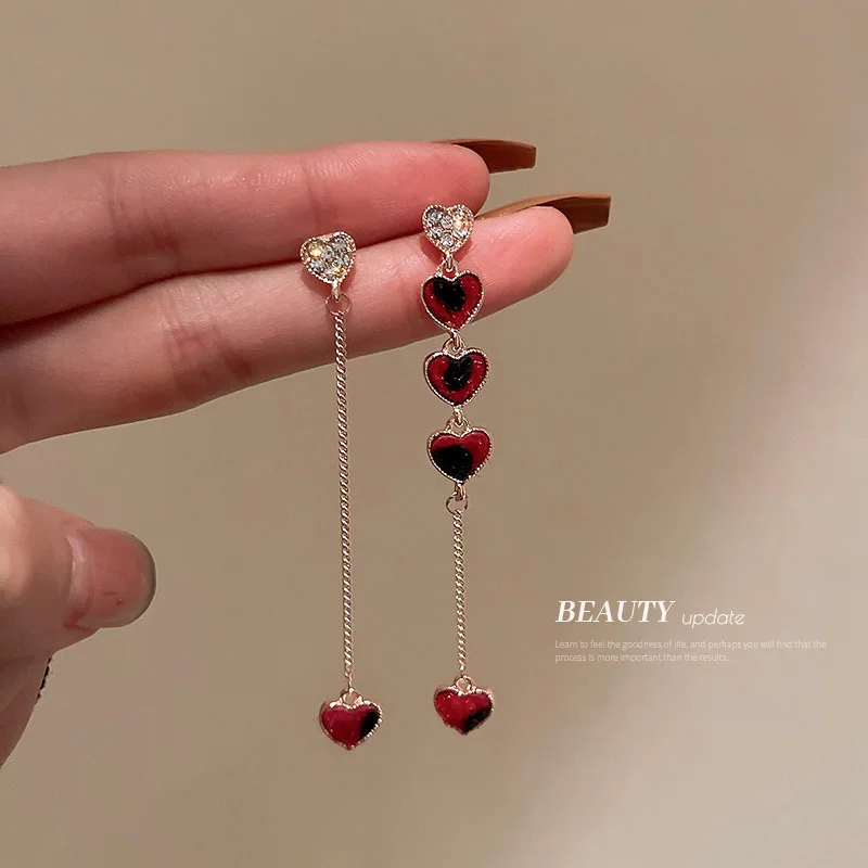 Crystal Trendy Asymmetric Crystal Loving Temperament Long Chain Women Dangle Earrings Fashion Party Gifts dangle earrings crystal earrings