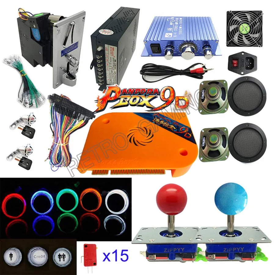 short zippy joystick 2 игрока DIY аркадный комплект Pandora box 9D 2226 в 1 игровая доска Zippy джойстик Американский HAPP Стиль Кнопка для аркадной машины - Цвет: short zippy joystick