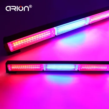 

18" COB LED Emergency Warning Light Bar Traffic Vehicle Flash Strobe Lamp 12/24V Amber White Red Blue