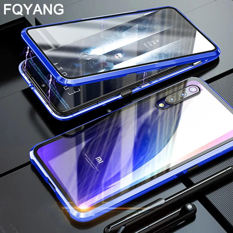 Закаленное стекло задняя крышка для XIAOMI 9T PRO 9SE 9 6X A2 8 CC9 CC9E Магнитный адсорбционный