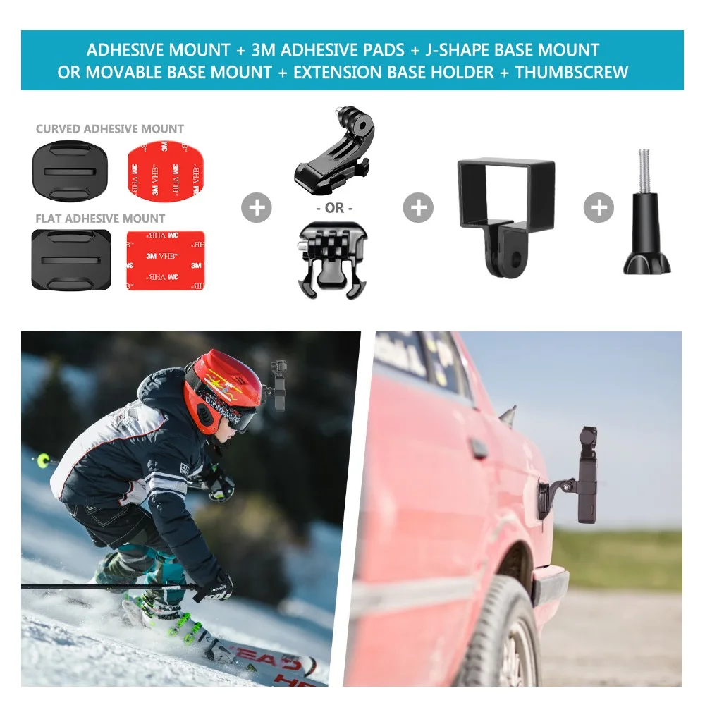Neewer Состав набора «33 в 1 Расширенный комплект совместим с DJI OSMO карман экшн Камера крепления, аксессуар, Комплект с переносным чехол