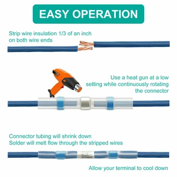 

Insulated Heat Shrink Sleeve Soldered 500pcs IP67 Solder Sleeve Wire Connectors