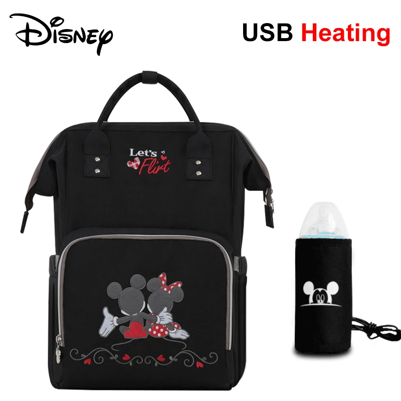 Сумка для подгузников disney, рюкзак, USB бутылочка, изоляционные сумки, Минни, Микки, большая емкость, для путешествий, Оксфорд, для кормления ребенка, Мумия, сумочка - Цвет: 16