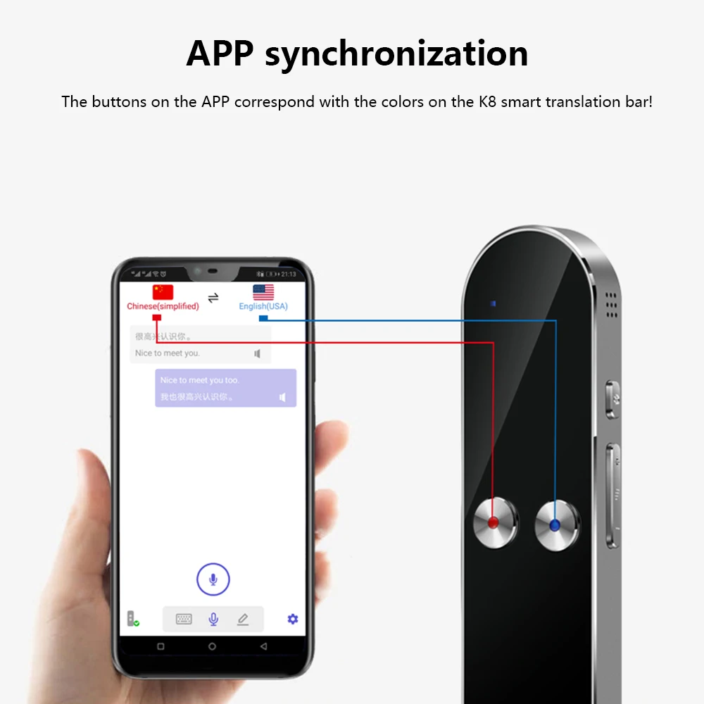 Новое поступление Smart Instant в режиме реального времени Voice 60+ переводчик языка s переводчик на английском языке устройство для перевода