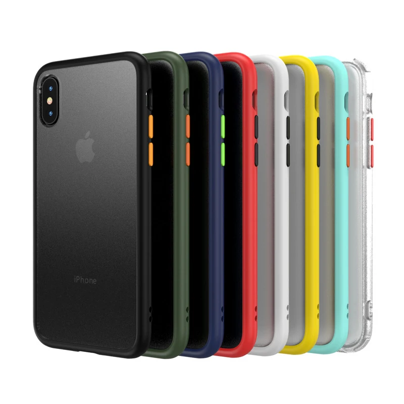 

Candy Color Clear Matte Case For iphone 11 pro Max 7 8 6 6S Plus + X Xs XR Anti-Fingerprints Hard PC Back Soft TPU Bumper Cases