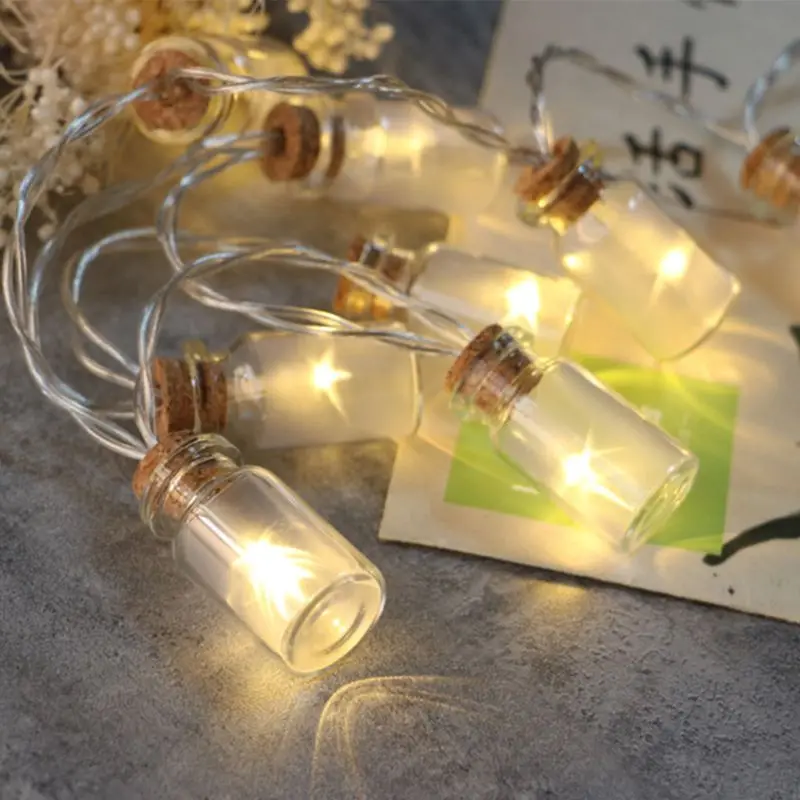 

Vintage Glass Jar LED String Light Battery Operated 20 LED Lamps for Bedroom Wedding Party Christmas Patio Garden Decor
