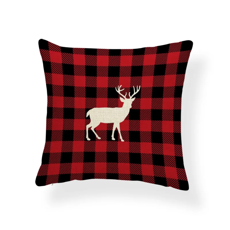 Merry Christmas Throw Pillow Buffalo Плед подушки с северными оленями чехол это праздник сезон полиэстер смесь домашний декор наволочки